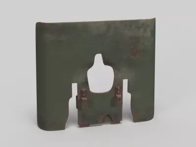 MG08 Machine Gun Shield 3D model