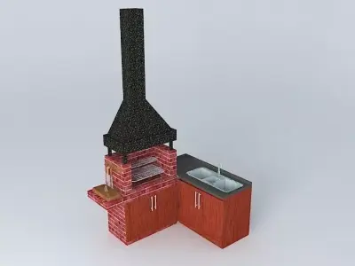 Barbecue, Broiler Pan Free 3D model