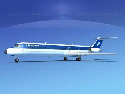 Douglas DC-9-50 Southern 3D model