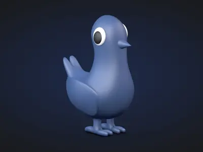 Bird - Toy Low-poly 3D model