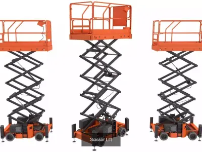 Scissor Lift collection 3D Model Pack