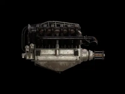 Aircraft Engine V-Type 3D model