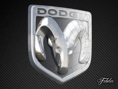 Dodge Emblem Free 3D model