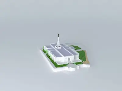 LDS. Temple Columbus, Ohio. Templo Mormon. 60th operating tem... Free 3D model