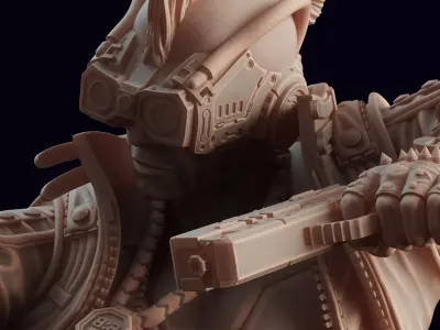 Cyberpunk Gang Lieutenant Miniature  Clarence Blink Jones 3D print model
