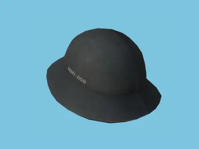 Black Star Soldier Helmet - Character Fashion Design Low-poly 3D model