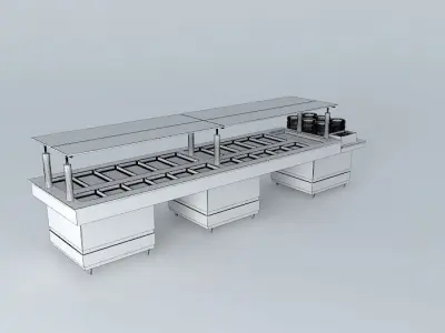 Kit011A Mesa Self Service por Alex Marques Free 3D model