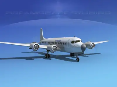 Douglas DC-6 Air America 3D model