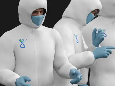 Hazmat Suit - Biohazard Protection Suit Low-poly 3D model