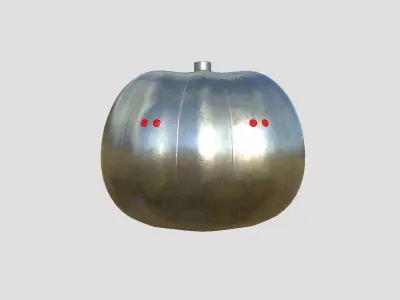 Pumpkin Head 04 SciFi - Jack O Mask - Character Design Low-poly 3D model