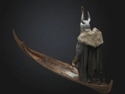 Viking Canoeing 3D print model
