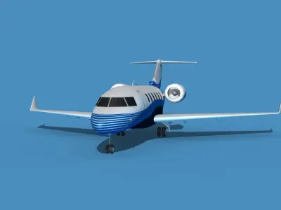Bombardier CL604 Challenger V10 3D model