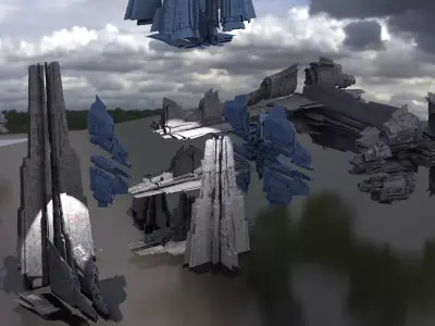 Stargate Pyramid City 3D FBX file 12 models 3D model