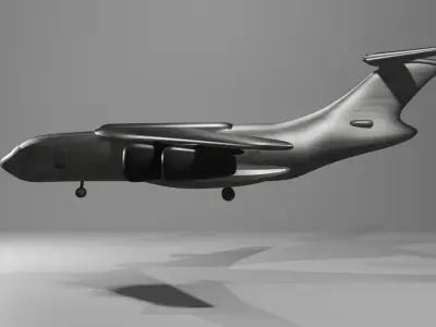 Military aircraft Low-poly 3D model