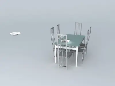 Table and chairs Free 3D model buy
