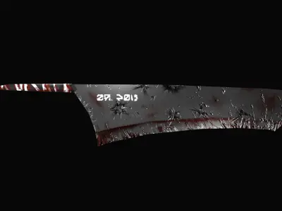 Battered Fang Sword Low-poly 3D model