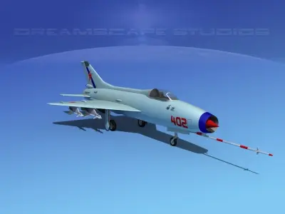 MIG-21 Fishbed V12 3D model