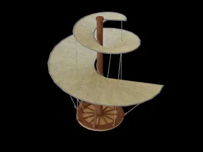  Aerial Screw Low-poly 3D model