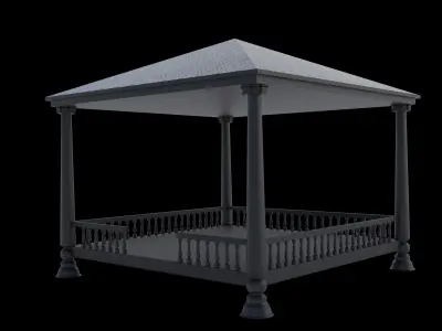Uzbek tapchan 3D model