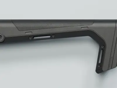HRS Light Fixed Buttstock - Replica Low-poly 3D model