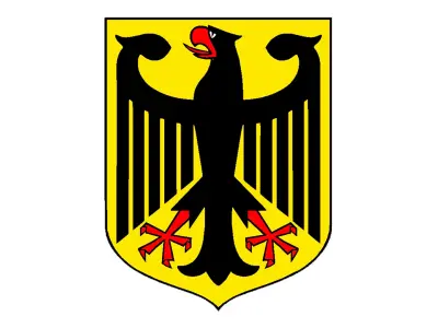 Coat of arms of Germany Low-poly 3D model