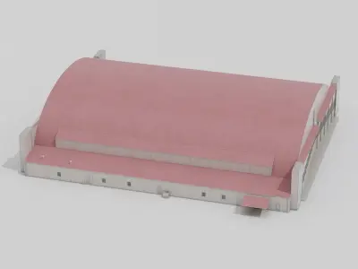 Hangar Exterior 1 Low-poly 3D model