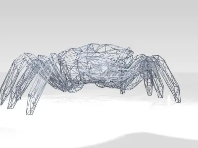Crab Wireframe 3D model