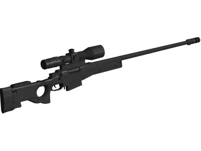  Accuracy International AWM sniper rifle 3D model