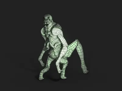 Fantastic Creature 1 Low-poly 3D model