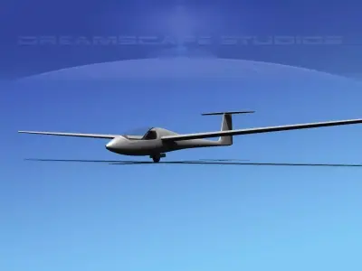 Venture Sailplane Low-poly 3D model