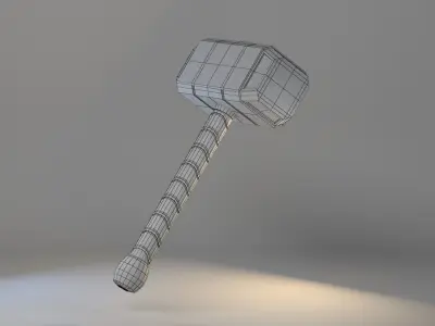 Hummer thor hammer Low-poly 3D model