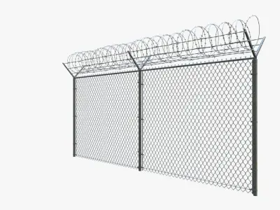 Chain Link Fence 3D model