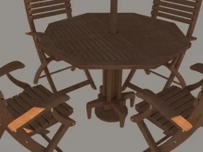 Umbrella Table 3D model