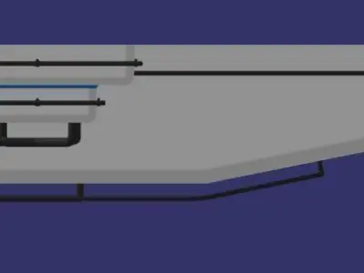 Skimmer Swimming Pool and Hot spa 3D model