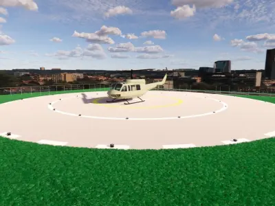 Helipad - ground type - in Revit 3D model
