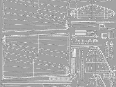 Kawasaki Ki-48 Aircraft WWII Low-poly 3D model