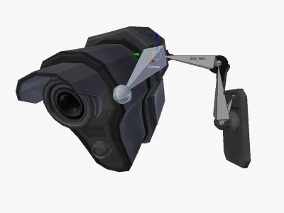 Security camera 04 sci-fi low poly rigged Low-poly 3D model