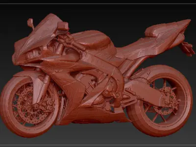 Yamaha yzf r1  Low-poly 3D model