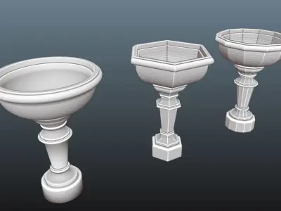 Fountain begin Free 3D model