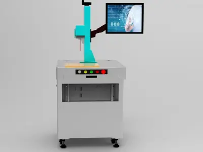 Optical fiber laser marking machines Assembly 3D model