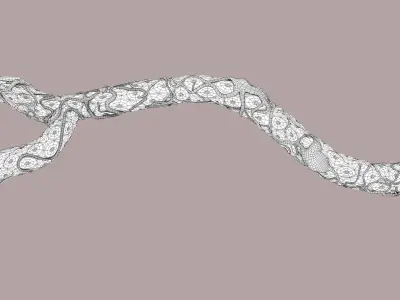 Capillary with Blood Cells 3D model