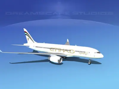 Boeing 787-8 Etihad 3D model