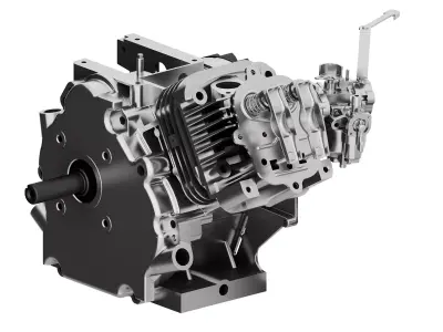 engine Low-poly 3D model