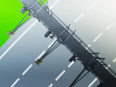 Multi lane free flow MLFF 3D model