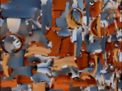 Cartoon Wolf Character 3D Model Cozy Winter Mascot Low-poly 3D model