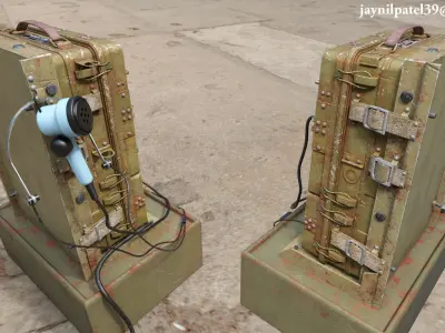 Radio Receiver And Transmitter BC - 1306 Low-poly 3D model