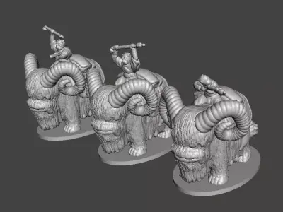 6MM SW TUSKEN ON BANTHA SET MINIATURE MODELS SCIFI GAMES EPIC 3D print model