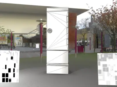 Electrical Distribution Cabinet 170 Low-poly 3D model