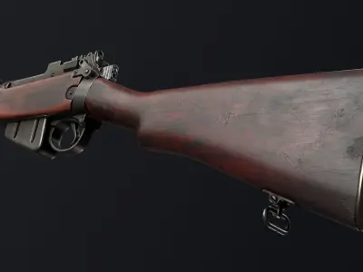 PBR Lee Enfield No 4 Mk 1 Low-poly 3D model