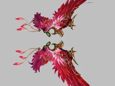 rose Wing Low-poly 3D model